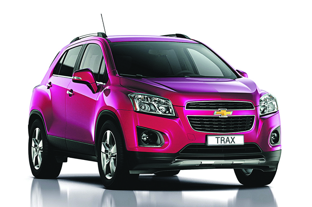 Chevy promoted its Trax mini SUV at the recent New York City International Auto Show.  It has been available in other countries for some time but won’t go on sale in the U.S. until 2015.  (Photo courtesy of Chevrolet)