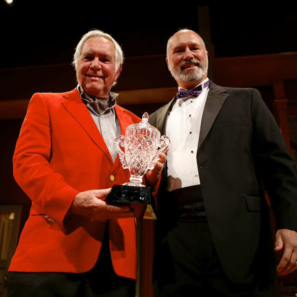 Art Zimmer awarded the SALT Founder's Award, with New Times publisher Bill Brod 