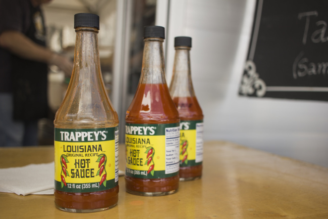 A close-up shot of three bottles of Trappey's Louisiana hot sauce. For some, the creole seasoning isn't enough heat.