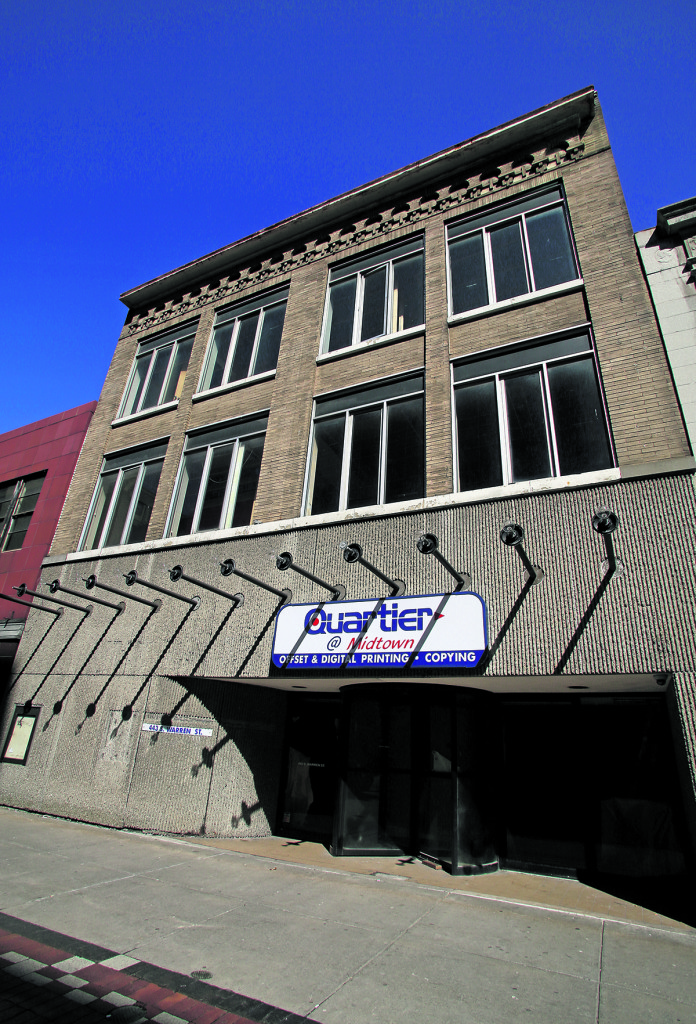 The former Quartier Printing building, 443 S. Warren St., is a stop on the Downtown Living Tour May 17.  Photo: Gloria Wright | Syracuse New Times 
