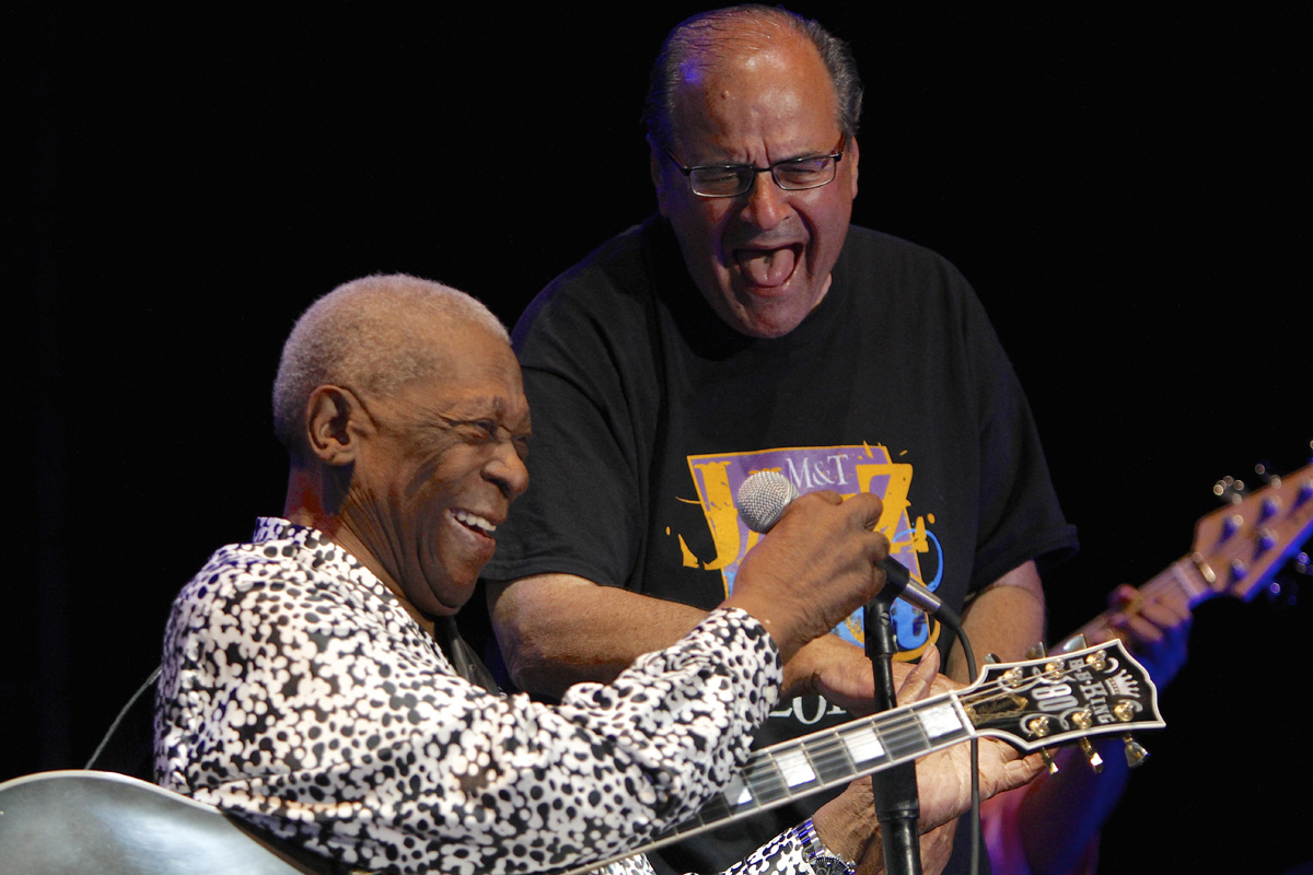 Jazz Fest '14 BB King and Frank Malfitano. Michael Davis Photo | Syracuse New Times