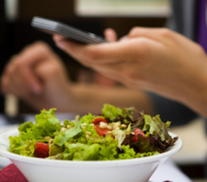 Texting while eating