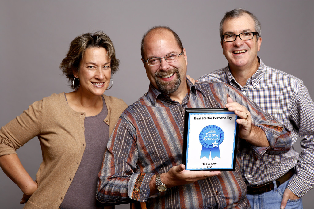Best Radio Personalities - Ted and Amy (93Q) Pictured: Amy Robbins, Ted Long, Tom Mitchell
