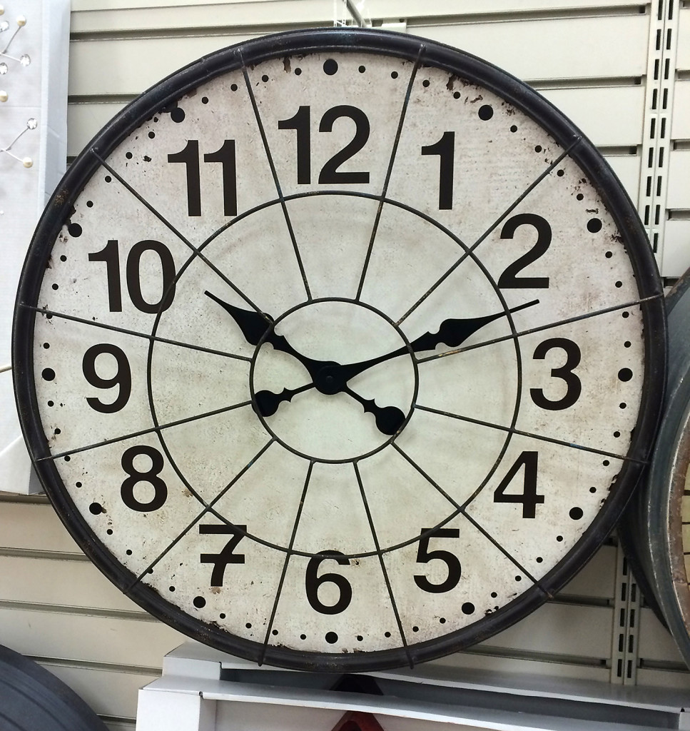 A clock with wire accents is available from Marshalls, 3405 Erie Blvd. East, is available for $39.99.