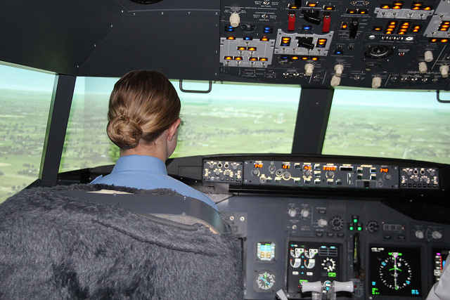 An example of a flight simulator. Photo by Mike Diamond