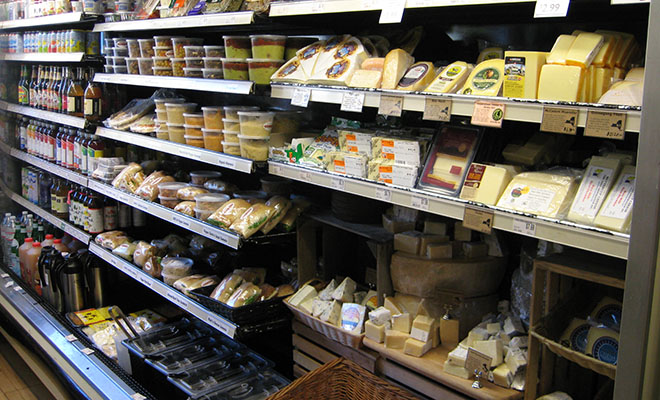 A selection of cheeses from the  Photo from www.syracuserealfood.coop