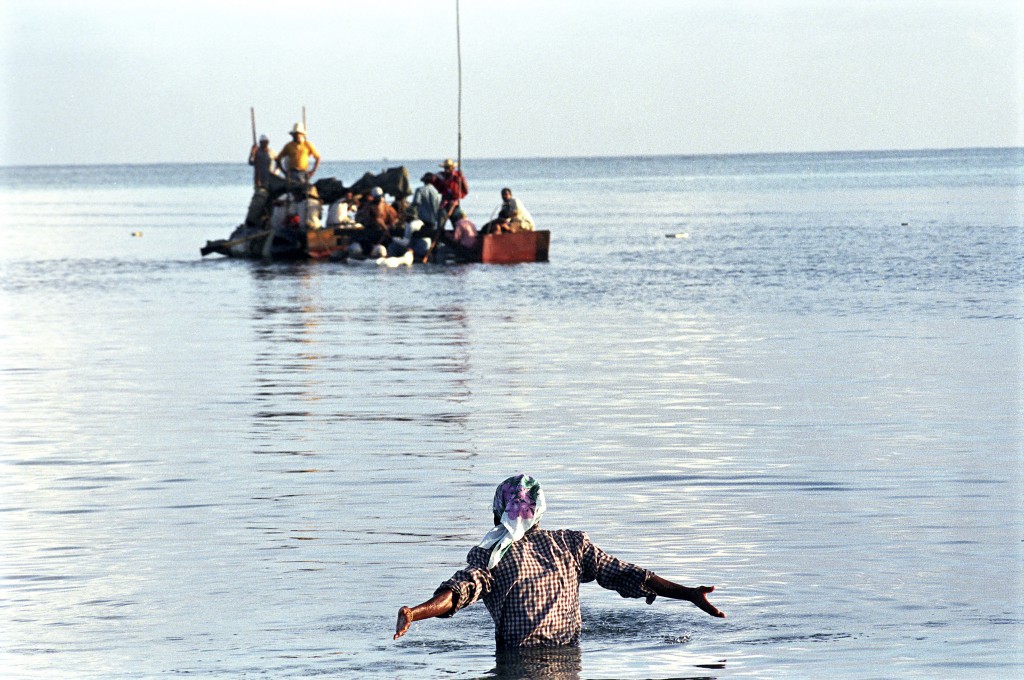 People set out by raft from Las Brisas del Mar when Cuba suffered from shortages of gas, food and medicine. (Angel Franco/The New York Times)