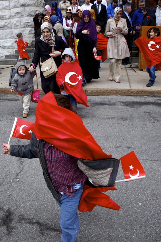 Turkish fflag raising ceremony, City Hall