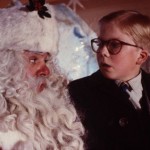 Peter Billingsley as Ralphie and Jeff Gillen as Santa Clause in A Christmas Story Photo from imbd.com