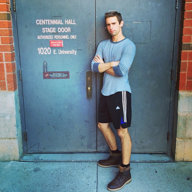 Ryan MacConnell at the stage door of Centennial Hall in Tucson, Arizona. (Photo: Ryan MacConnell Facebook Page)