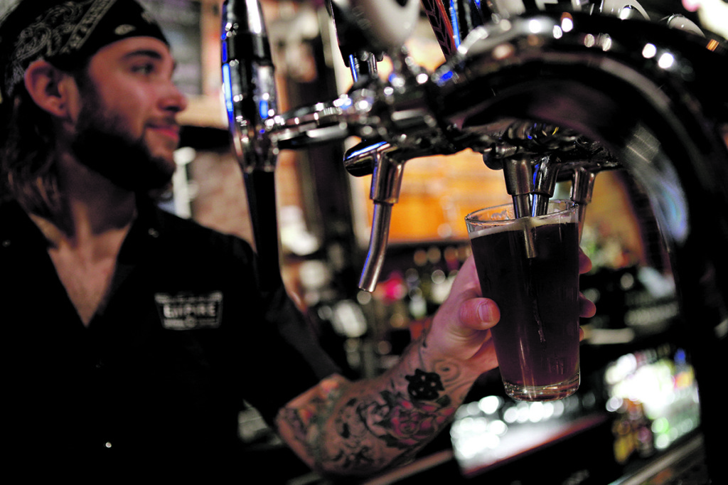 Empire Brewing bartender Brian DeGroff. Michael Davis Photo | Syracuse New Times
