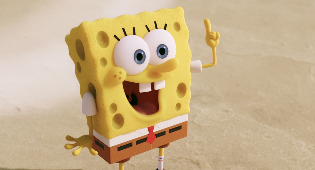 SpongeBob SquarePants in THE SPONGEBOB MOVIE: SPONGE OUT OF WATER, from Paramount Pictures and Nickelodeon Movies.