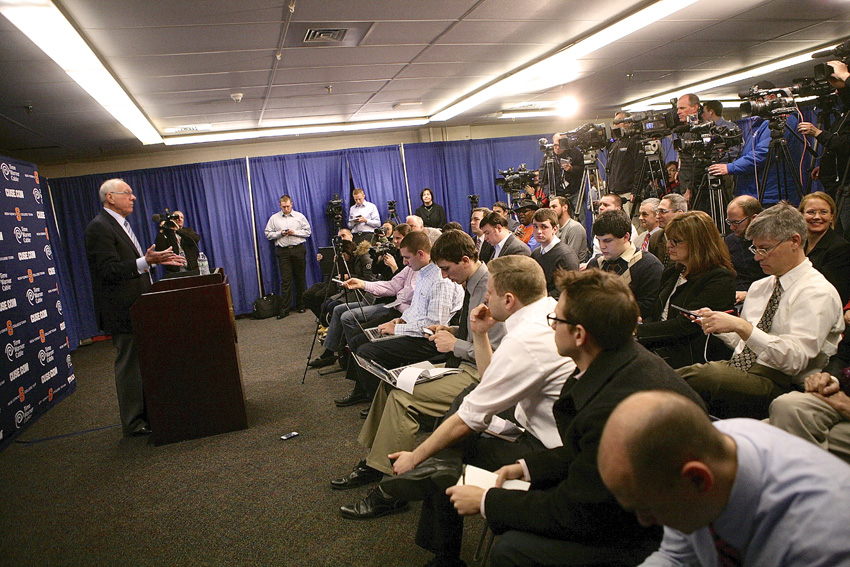 Boeheim Responds to NCAA Report. Michael Davis Photo | Syracuse New Times