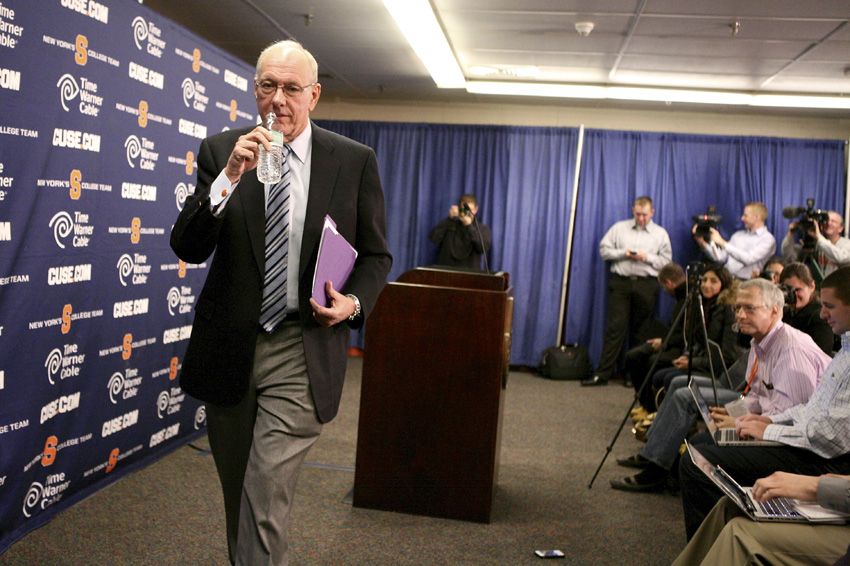 Boeheim Responds to NCAA Report. Michael Davis Photo | Syracuse New Times