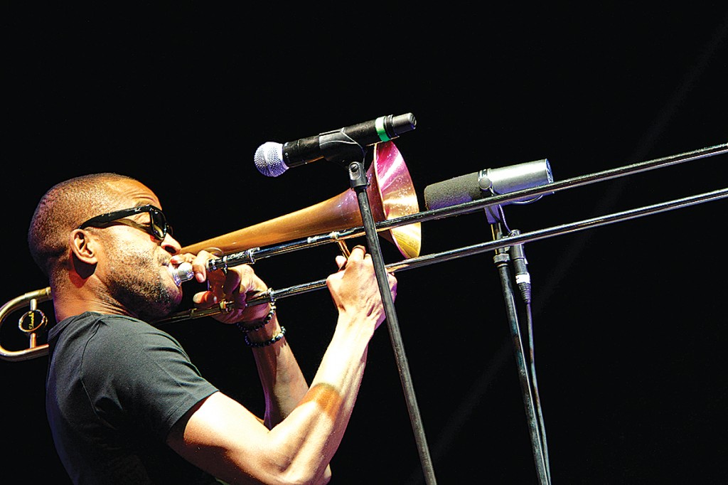 Trombone Shorty graced the stage at JazzFest in 2014.