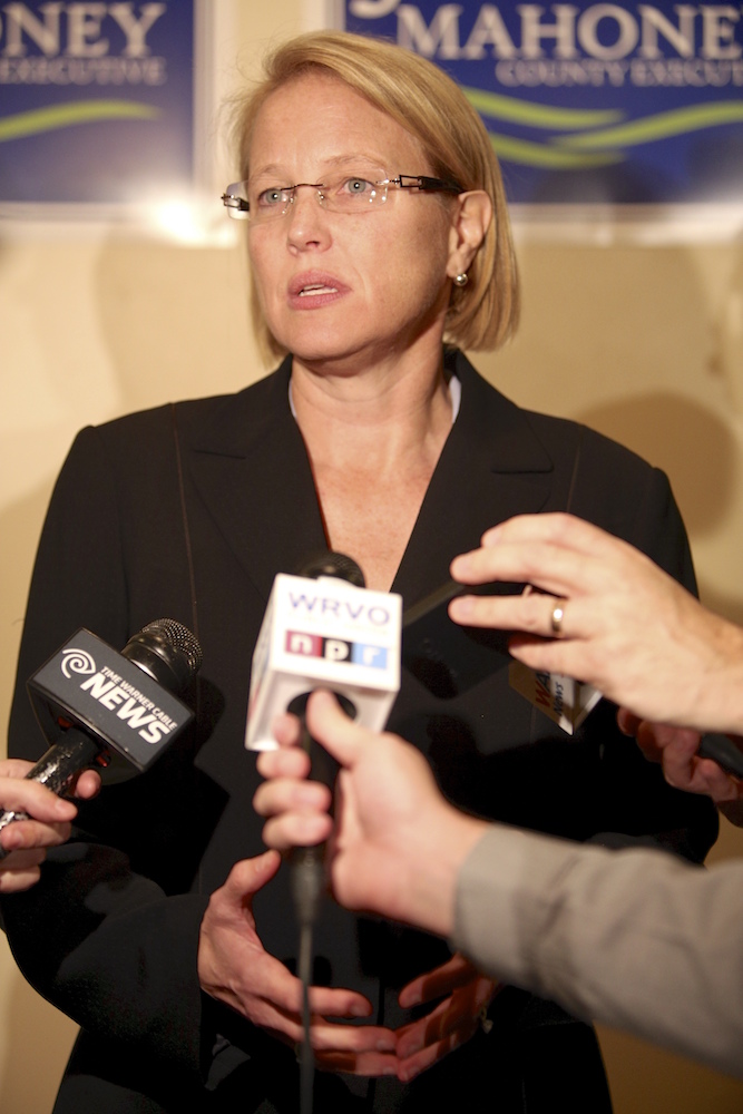 Joanie Mahoney election night, 2015