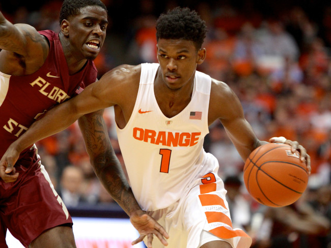Frank Howard in a game against Florida State. Michael Davis photo | Syracuse New Times