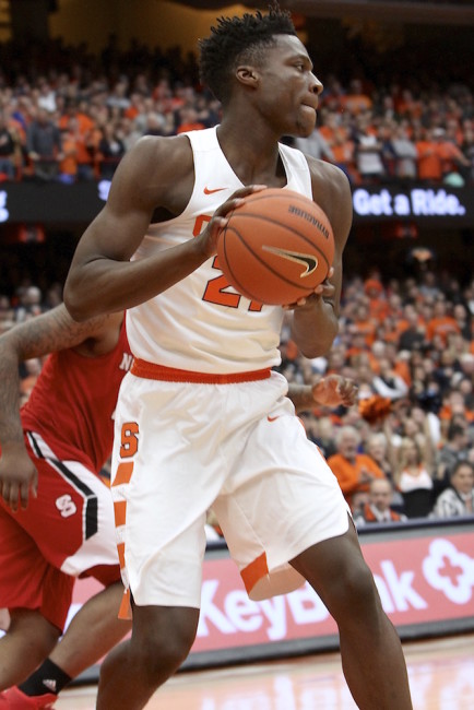 Tyler Roberson playing against North Carolina State. Michael Davis photo | Syracuse New Times