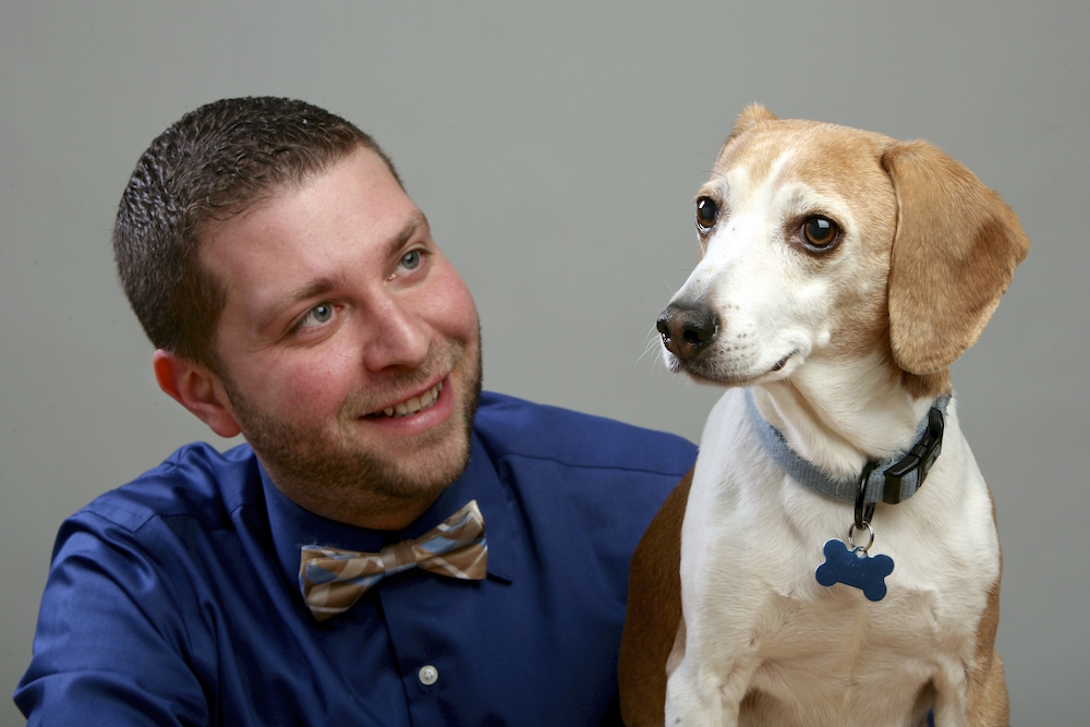 Paul Barone with his beagle, Sebastian. Michael Davis photo