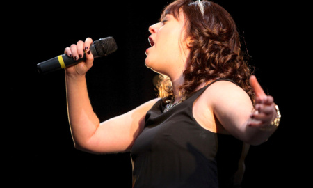Sara Weiler belts out “Life is a Cabaret” from the Syracuse Summer Theatre show.