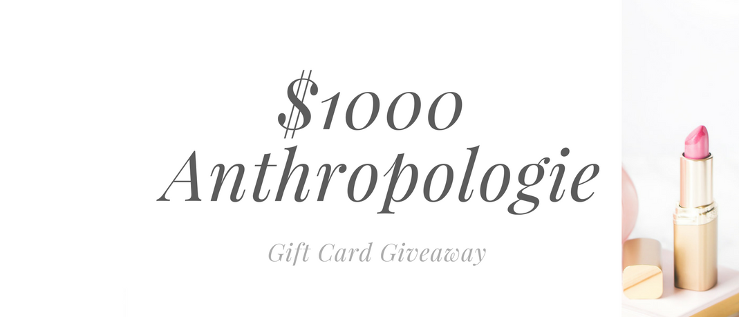 Anthropologie 1000 Gift Card Giveaway! Syracuse New Times