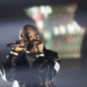 Kendrick Lamar performs at the Gila River Arena in Phoenix, Ariz.