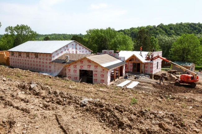 Buildings being newly constructed.