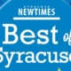 The Best of Syracuse award features a blue, first-place ribbon.