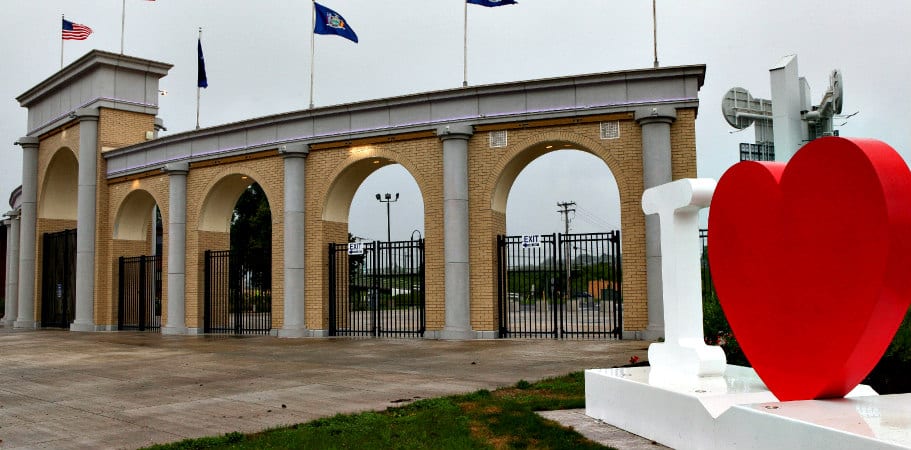 The iconic arched entrance to the 2018 New York State Fair.